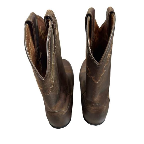 Ariat 4LR Men's Western Cowboy Boots Brown Size 9EE Extra Wide - Picture 6 of 8